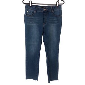 Tahari Olivia Mid-Rise Slim Straight Denim Jeans Women's Size 6/28